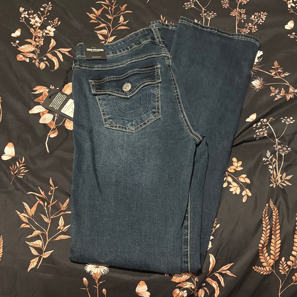 True Religion Women's Boot Cut Jeans in Deep Blue
